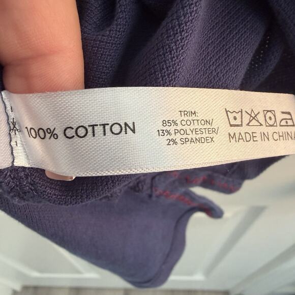 Tuckernuck Polo Womens XL Navy Holmes Boyfriend Short Sleeve Preppy Old Money - Picture 4 of 5